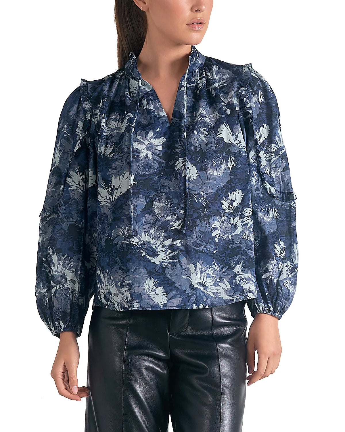 BLUE TUSCANY BLOUSE