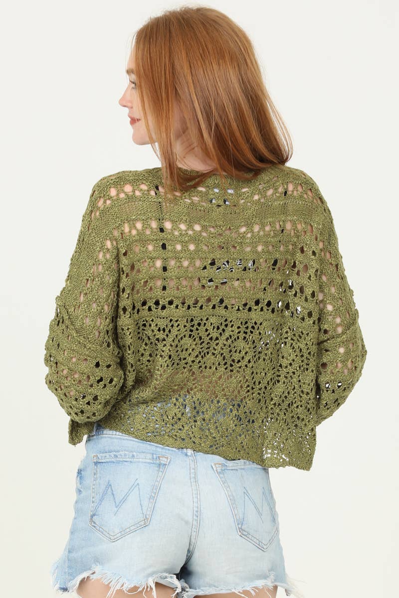 GREEN CROCHET SWTR