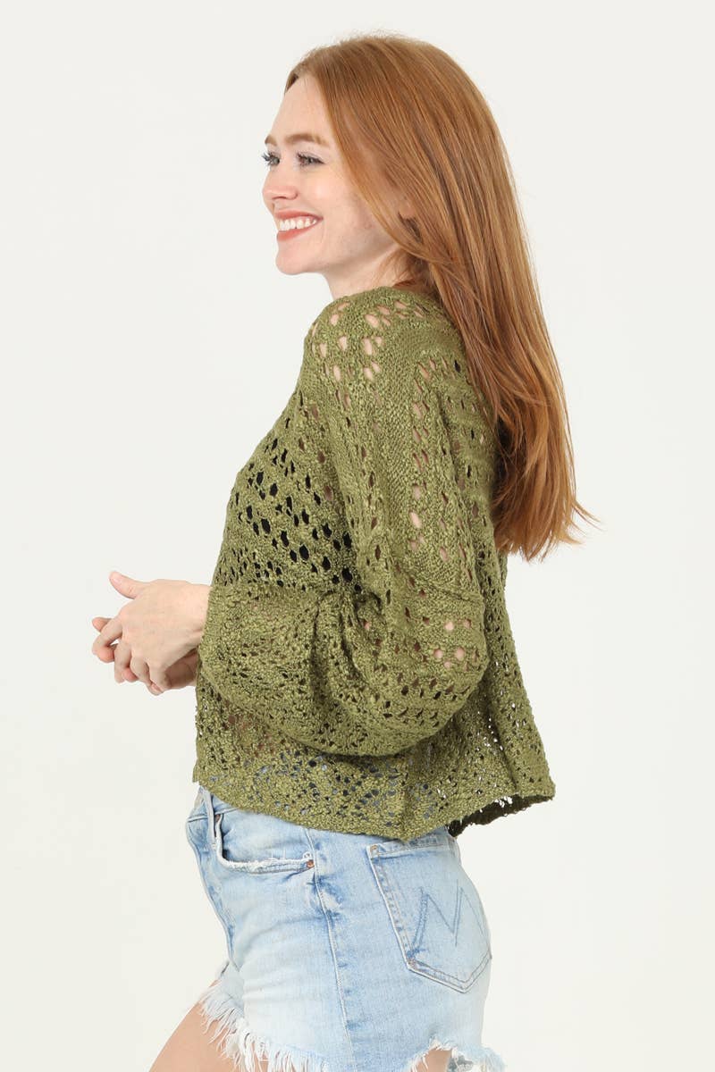 GREEN CROCHET SWTR