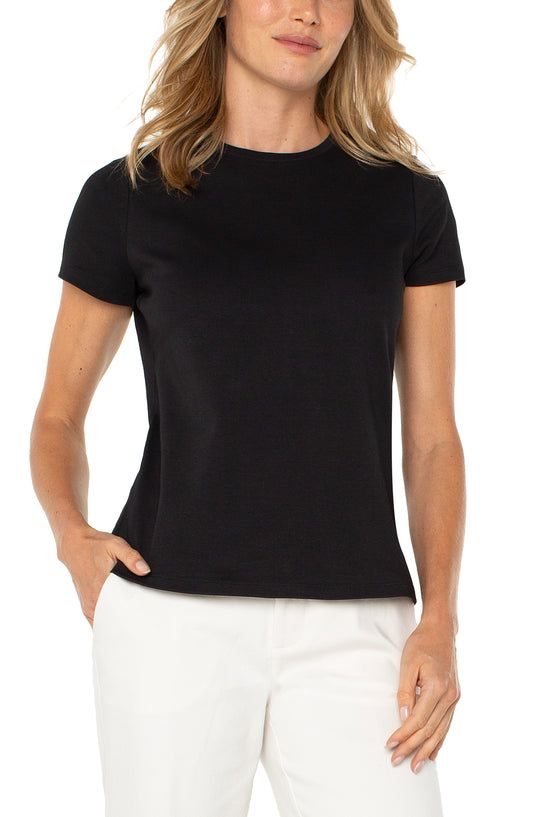 BLACK TEE W CB SEAM