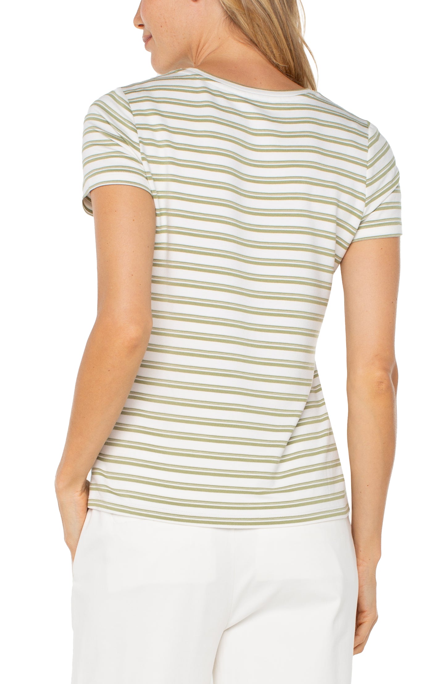 LOTUS/CREAM STRIPE TEE