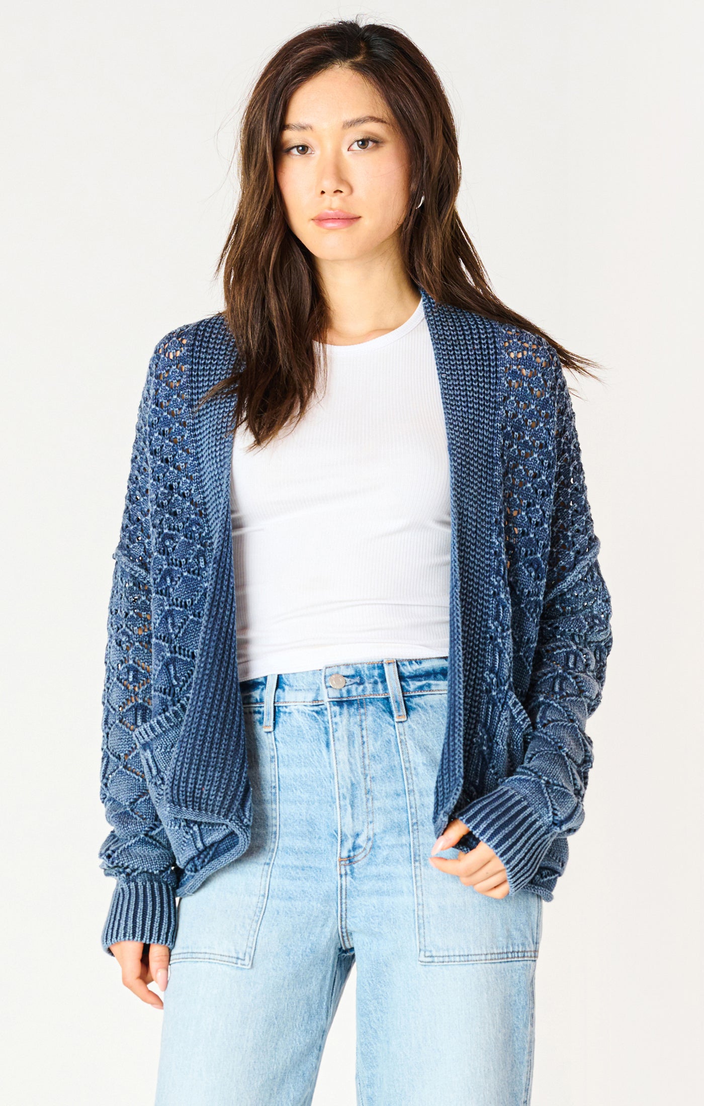 WASHED INDIGO CARDI